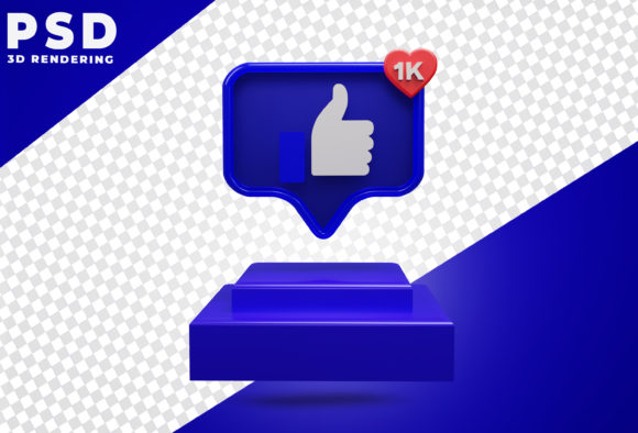 3D Logo Like Facebook Rendering: A Premium Design Asset