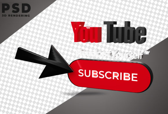 3D YouTube Subscribe Rendering: A Design Asset for Visual Impact