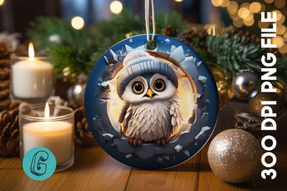 Charming 3D Owl Ornament for Creative Projects