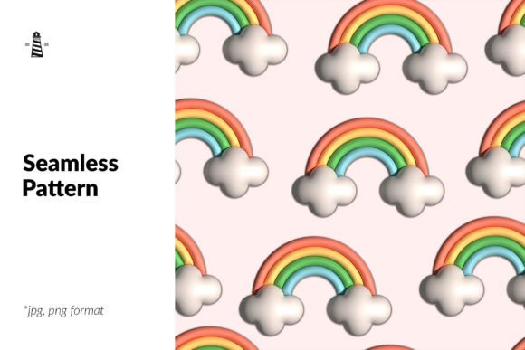 Create H1 From Rainbow 3d Seamless Pattern MAXIMUM 60 CHARACTERS with Rules Natural, not keyword stuffing, Plain text title only, no list, no explanation, no quotes, no markdown