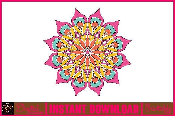 Mandala 3D Layered SVG Cut File-187: Vibrant Tribal Ornament