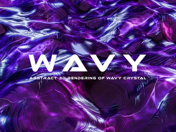 Purple Wavy Crystal 3D Background
